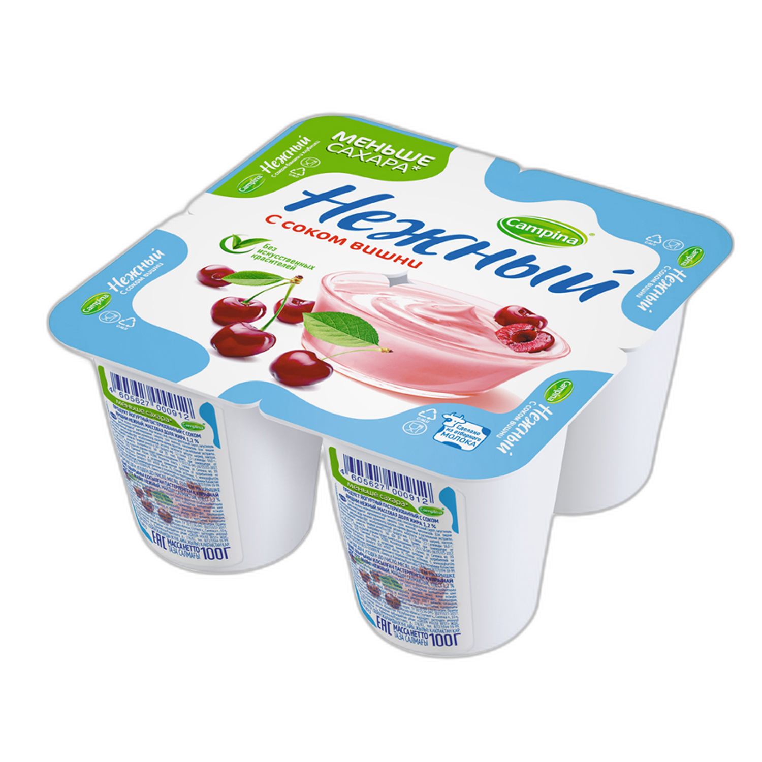 იოგურტი/ნეჟნი ალუბლის წვენით/100გრ 4605627000912