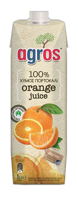 AGROS ნატურალური წვენი 100% ფორთოხალი 1ლ 5202908110019