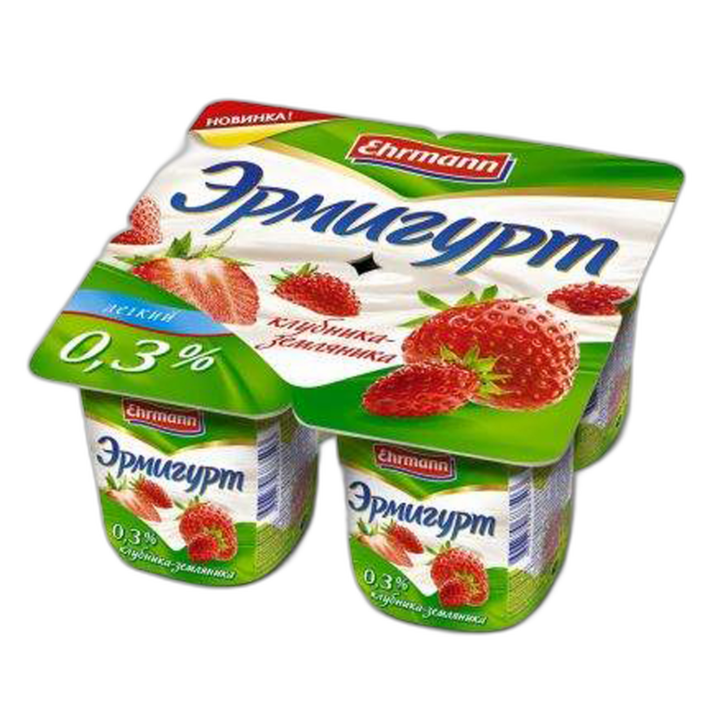 იოგურტი/ერმიგურტ მარწყვი-კენკრა 0.3%/100გრ 4606779900204