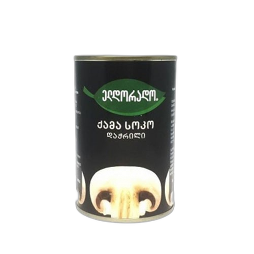 სოკოს კონსერვი ელდორადო/დაჭრილი/425გრ 4860008160856